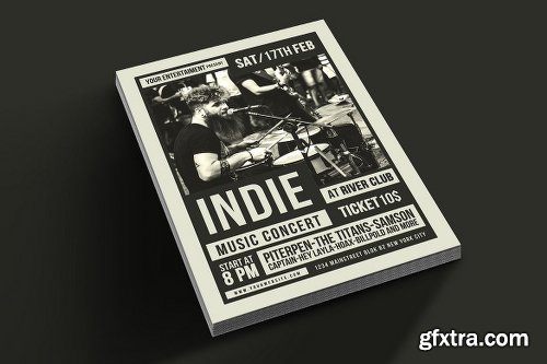 CreativeMarket Indie Music Flyer 2261476