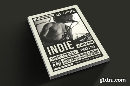 CreativeMarket Indie Music Flyer 2261476