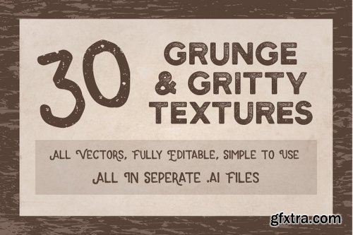 CreativeMarket Grunge & Grit Textures (30 Vectors) 2261004