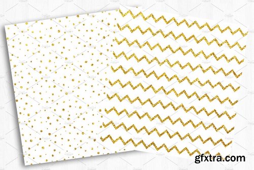 CreativeMarket Gold Glitter Digital Paper 2258586