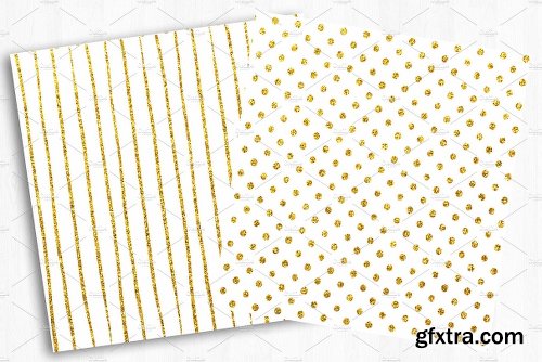 CreativeMarket Gold Glitter Digital Paper 2258586