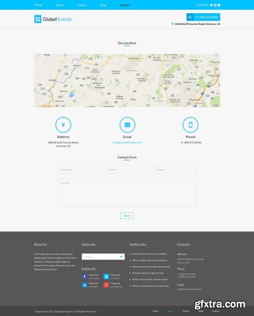 CreativeMarket Globel Events PSD Website Template 2302466