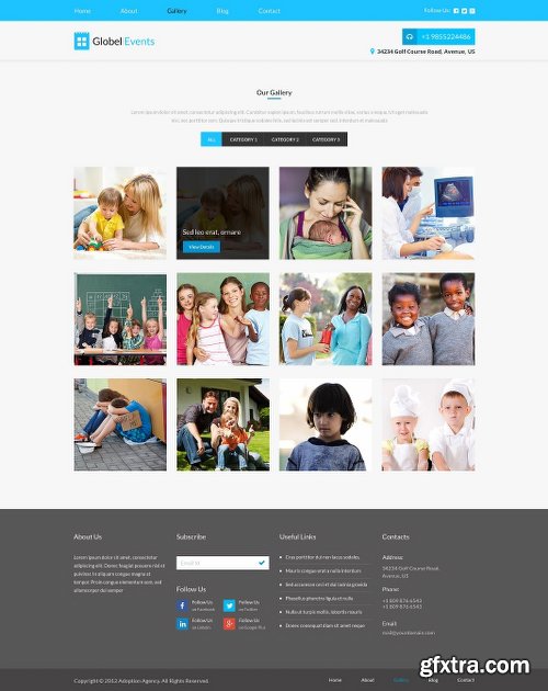 CreativeMarket Globel Events PSD Website Template 2302466