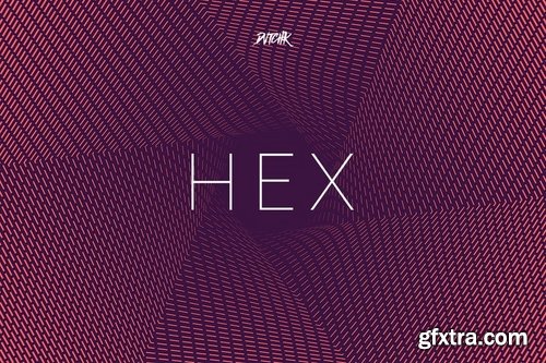 Hex  Geometric Spiral Backgrounds Vol 01