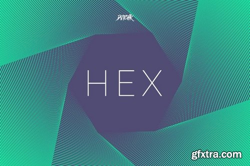 Hex  Geometric Spiral Backgrounds Vol 01