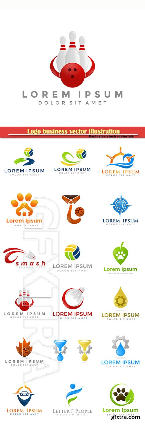 Logo business vector illustration template # 87