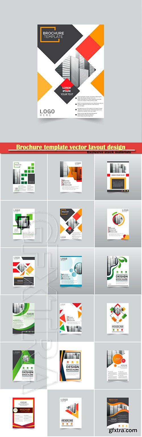 Brochure template vector layout design, corporate business annual report, magazine, flyer mockup # 146