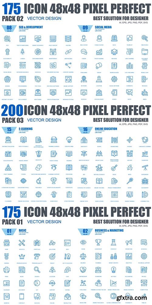 550 Line icons Bundle