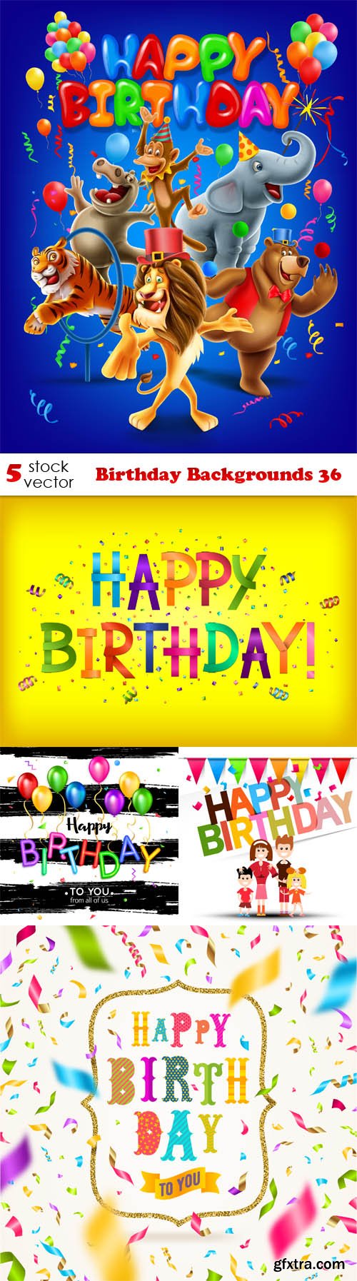 Vectors - Birthday Backgrounds 36