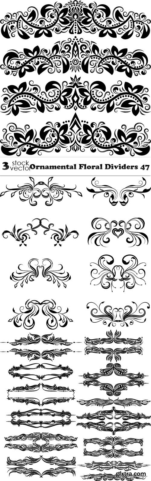 Vectors - Ornamental Floral Dividers 47