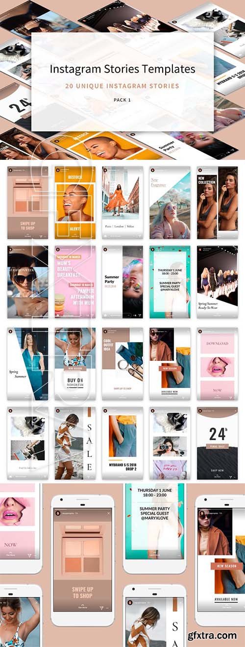 CreativeMarket - Instagram Stories Templates - Pack 1 2369926