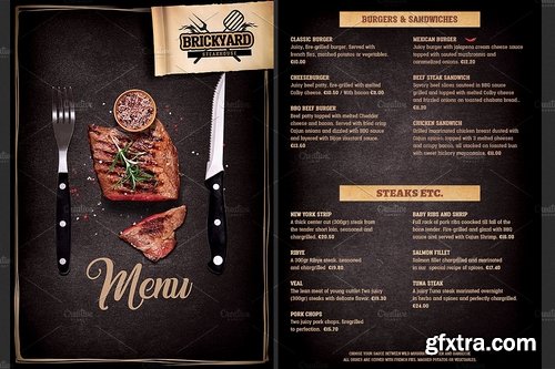 CM - Grill Restaurant Menu template 2319084