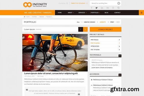 CM - INFINITY  Flat PSD Template 2324733