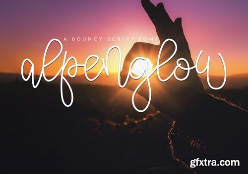 CM - Alpenglow - Bouncy Script Font 2324092