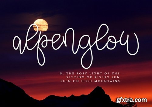 CM - Alpenglow - Bouncy Script Font 2324092