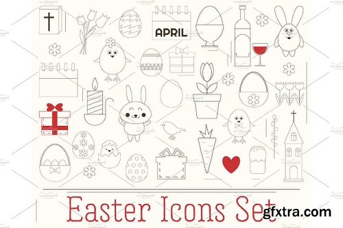 CreativeMarket Easter Bundle - Icons and Posters 2302962