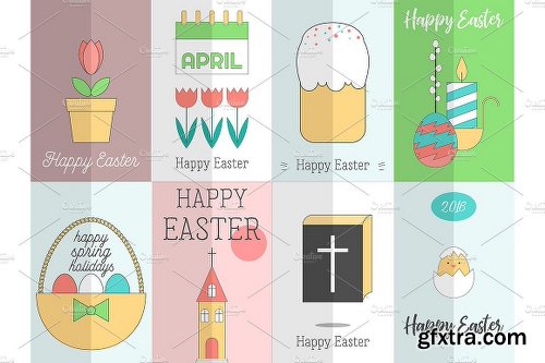 CreativeMarket Easter Bundle - Icons and Posters 2302962