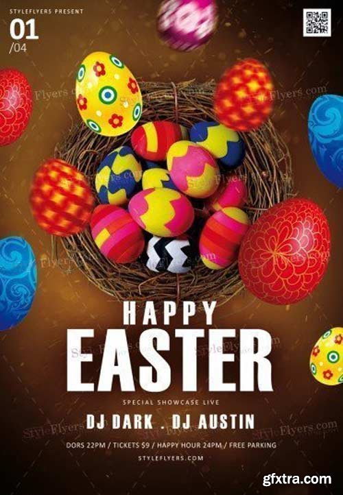 Happy Easter V14 2018 PSD Flyer Template