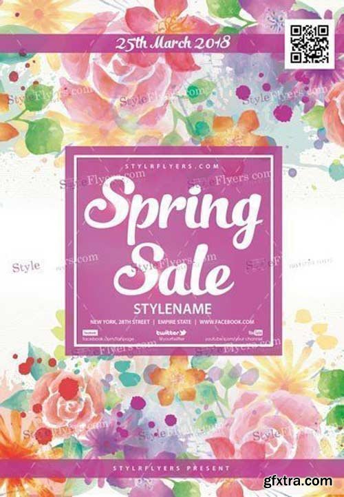 Spring Sale V5 2018 PSD Flyer Template