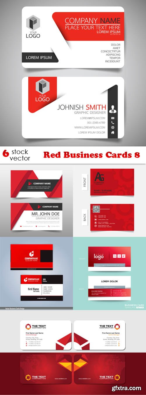 Vectors - Red Business Cards 8