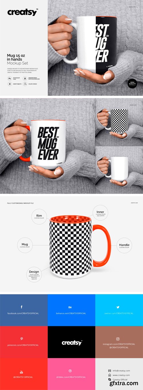 CM - Mug Mockup 15 oz In Woman Hands 2318202