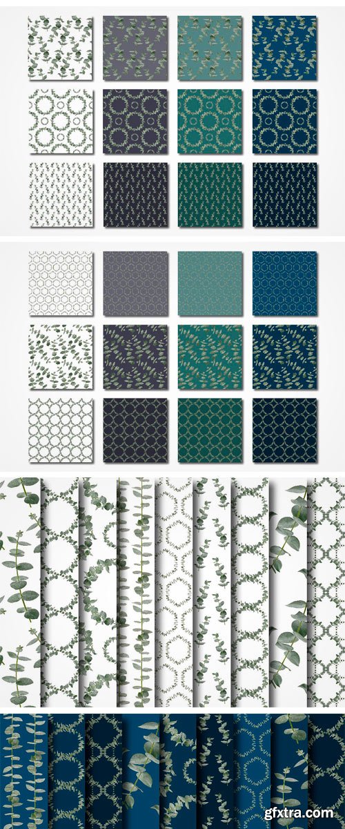 CM - Eucalyptus Seamless Patterns 2268877