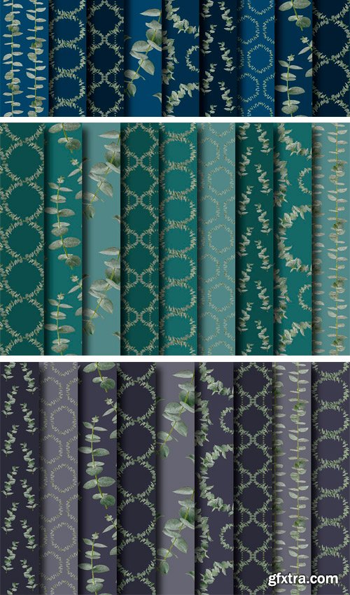 CM - Eucalyptus Seamless Patterns 2268877