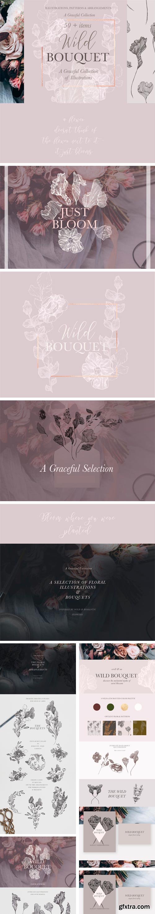 CM - Wild Bouquet Wedding Illustrations 2270011