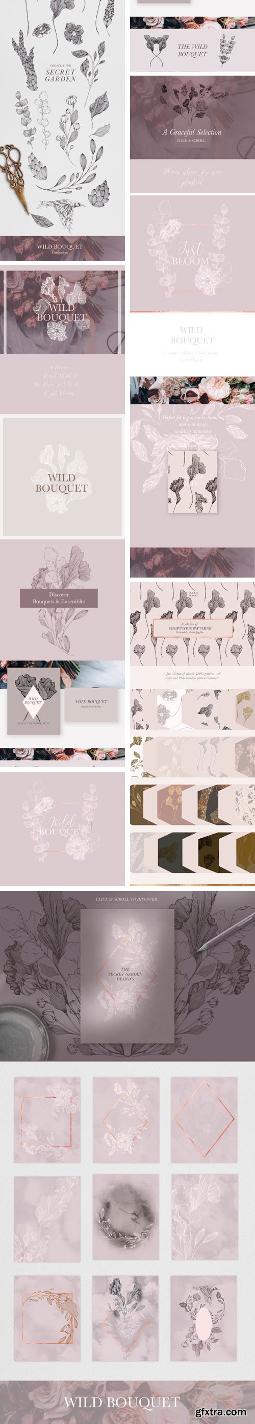 CM - Wild Bouquet Wedding Illustrations 2270011