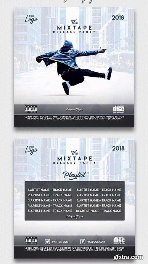 The Mixtape V1 2018 Premium CD Cover PSD Template