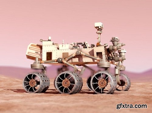 Curiosity Rover Mars Realistic 3d model with materials