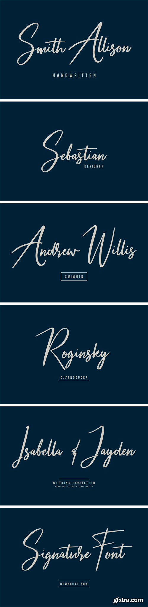 Thehungryjpeg - Smith Allison Signature Font 119251