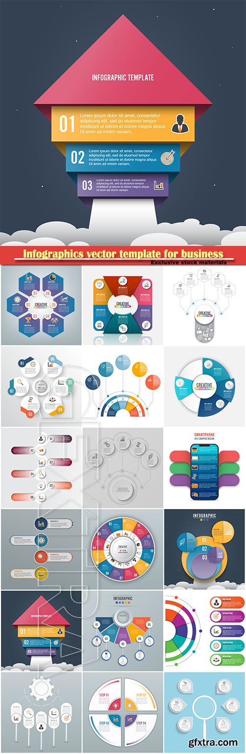 Infographics vector template for business presentations or information banner # 41