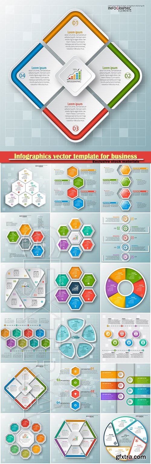 Infographics vector template for business presentations or information banner # 43