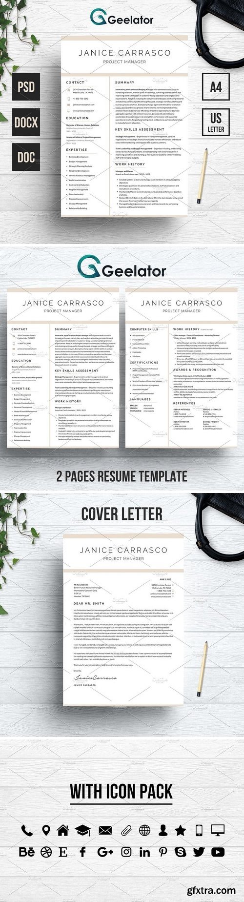 CM - Resume Template 3 Pages 1554518