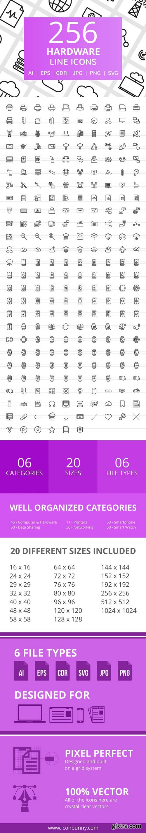 CM - 256 Hardware Line Icons 2321649