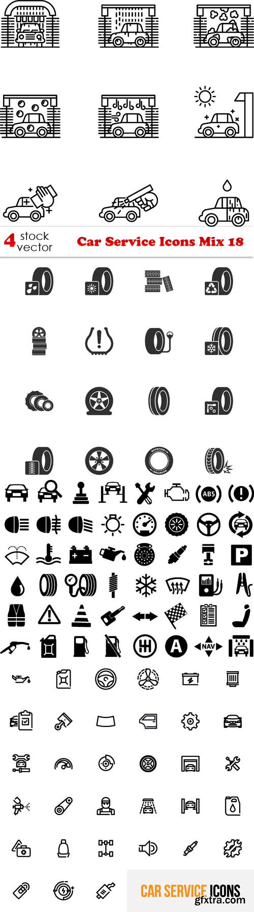 Vectors - Car Service Icons Mix 18