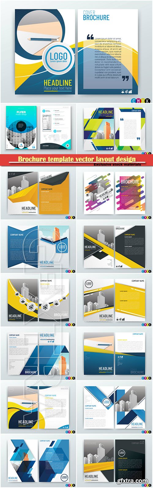 Brochure template vector layout design, corporate business annual report, magazine, flyer mockup # 154