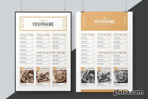 CreativeMarket Classy Food Menu 8 Template 2303964