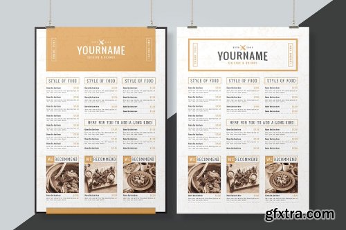 CreativeMarket Classy Food Menu 8 Template 2303964