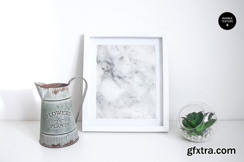 CreativeMarket 8x10 & A4 White Frames With Marble 2260724