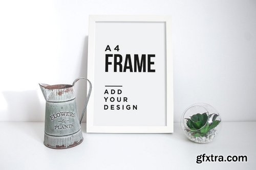 CreativeMarket 8x10 & A4 White Frames With Marble 2260724