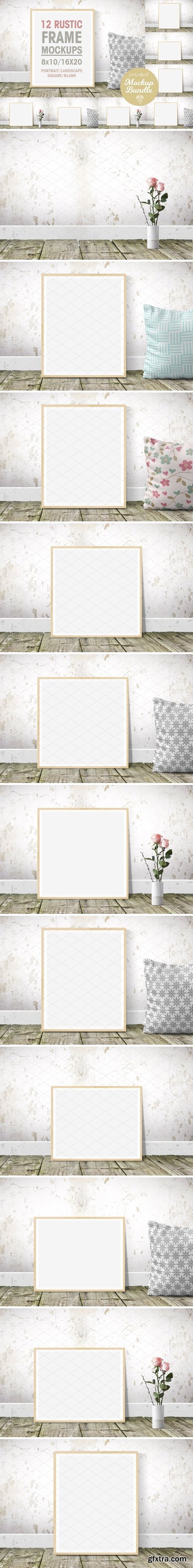 CM - Rustic frame mockup 8x10 / 16x20 2032495