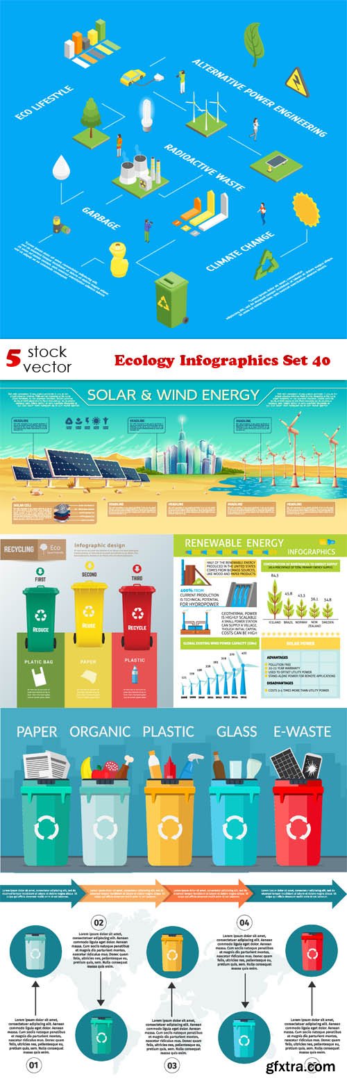 Vectors - Ecology Infographics Set 40