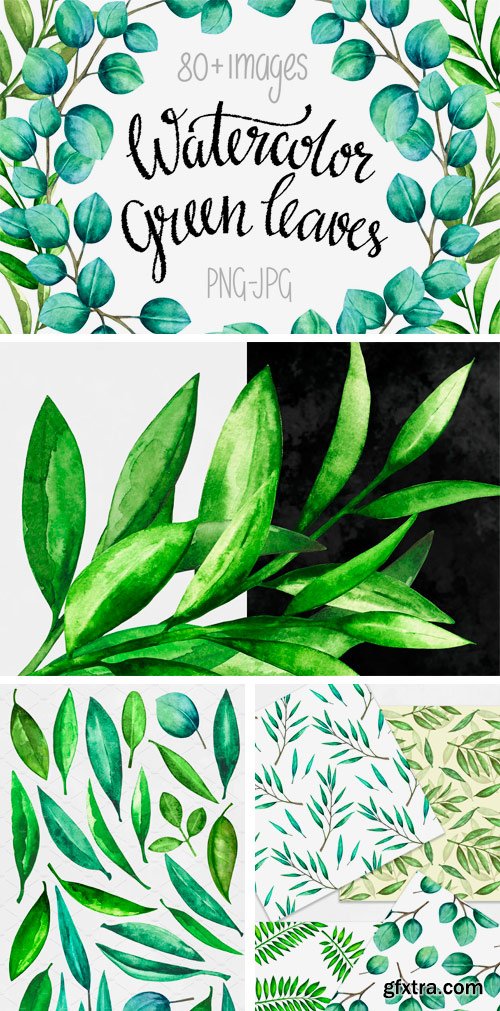 CM - Watercolor Green Leaves 2315762