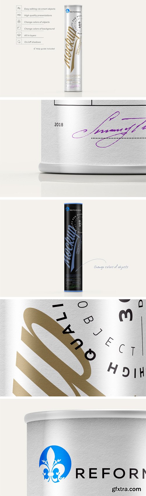 CM - Mockup CARDBOARD TUBE Bottle 0,5L 2268519