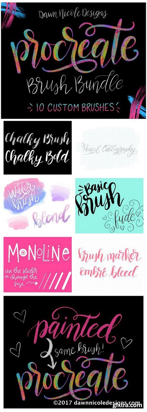 CM - DND Lettering Procreate Brush Bundle 2032208