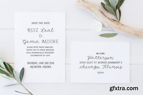 Save The Date Font Family