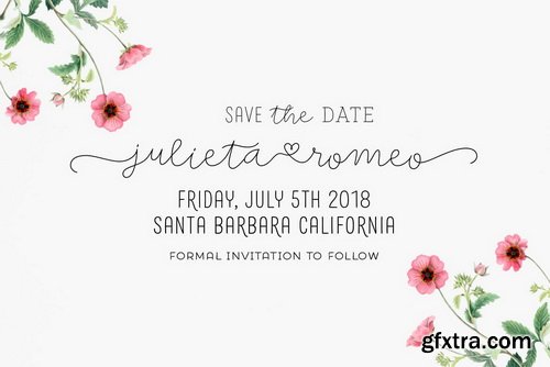 Save The Date Font Family