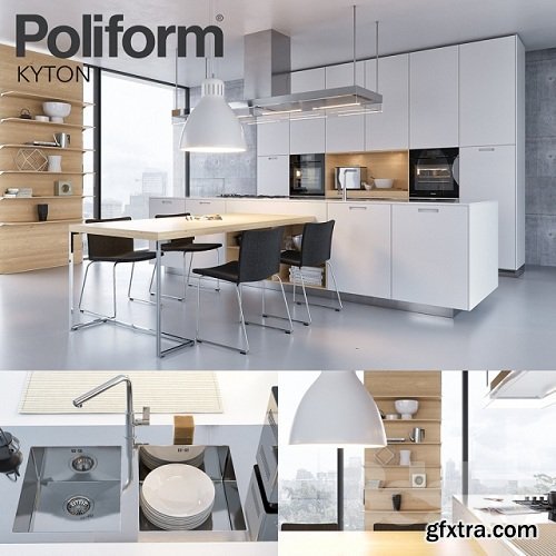 Kitchen Poliform Varenna Kyton (vray GGX, corona PBR)